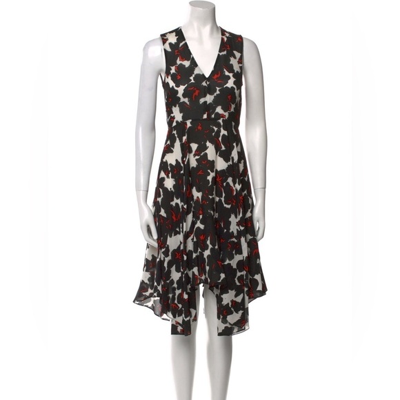 A.L.C. Dresses & Skirts - A.L.C. Nello Handkerchief Hem Floral Silk Dress Bohemian Cottagecore Fairy Sz 2